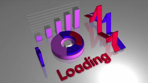 Loading background with 3d elements and ... | Stock Video | Pond5
