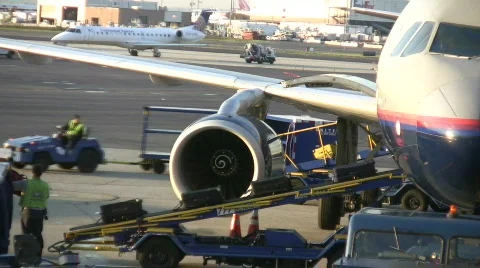 Loading baggage Stock Footage 160379