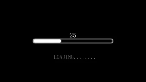 Loading bar 0-100% on background. Progress or loader bar animation. Vídeo Stock 330543979