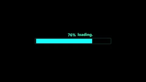Loading bar 0-100% on background. Progress or loader bar animation. Stock Footage 332582457