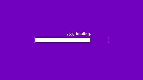 Loading bar 0-100% on background. Progress or loader bar animation. Stock Footage 332582458