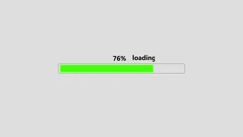 Loading bar 0-100% on background. Progress or loader bar animation. Stock Footage 332582470