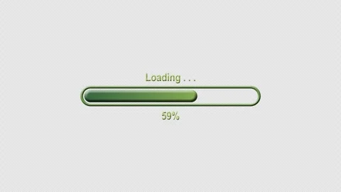 Loading bar 0 to 100 percent completed with soft green color. Stock Footage 282586562