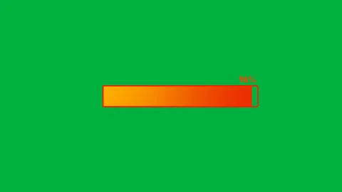 Loading bar 100% animation gradient on green screen Stock Footage 287894548