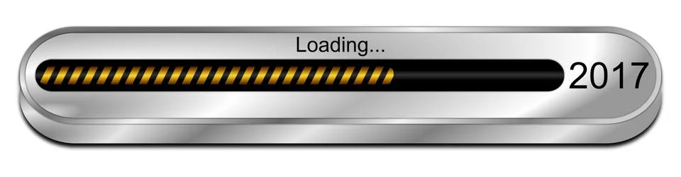 Loading bar 2017 - 3D illustration Stockillustratie