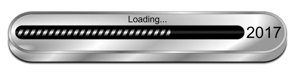 Loading bar 2017 - 3D illustration Stock Illustration