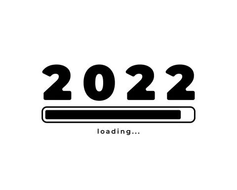 Loading bar for 2022 goal planning business concept, vector illustration for  Stock Illustration