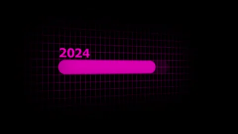 Loading bar from 2024 to 2025 new year transfer concept. 2024 year change t.. Stock Footage 291945962