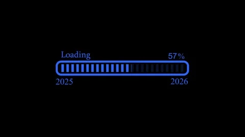 Loading Bar from 2025 to 2026 Animation,... | Stock Video | Pond5