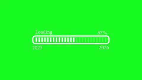 Loading Bar from 2025 to 2026 Animation,... | Stock Video | Pond5