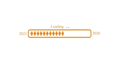 Loading Bar from 2025 to 2026 with Diamo... | Stock Video | Pond5
