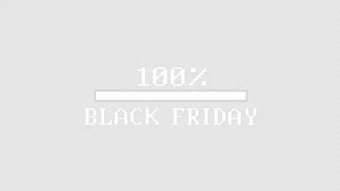 Loading Bar and Black Friday Glitch Text Animation, on Alpha Channel, Background Stock Footage 251729871