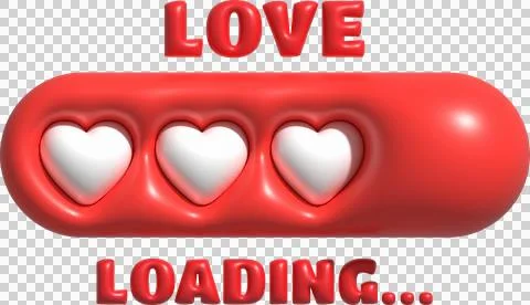 Loading bar and heart-shaped progress visualization Loading status collecti.. 스톡 일러스트