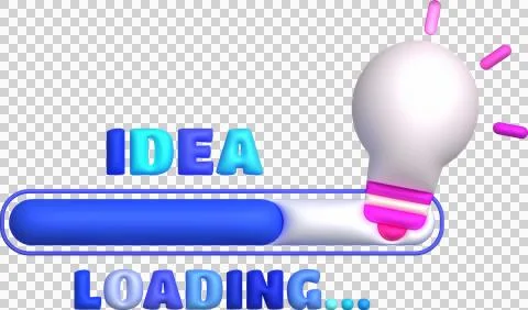 Loading bar and progress visualization of light bulb symbol concept. Loadin.. Stockillustratie