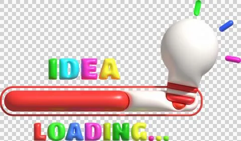 Loading bar and progress visualization of light bulb symbol concept. Loadin.. Stockillustratie