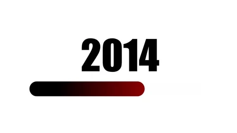Loading bar and time counter from 2000 to 2025 on white background Stock Footage 288898434