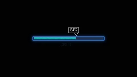 Loading bar animated on black background. vd 544 Stock Footage 228784969