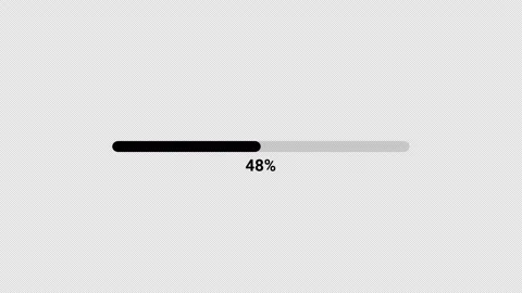 Loading Bar Animation From 0 To 100% With Alpha Channel, Loading video Stock Footage 301216816