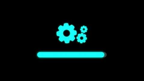 Loading Bar Animation. Abstract neon loading icon animation . Loading bar a.. Stock Footage 322968186