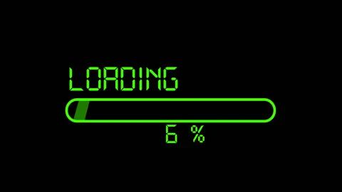 Loading bar animation on alpha screen Stock Footage 95446120