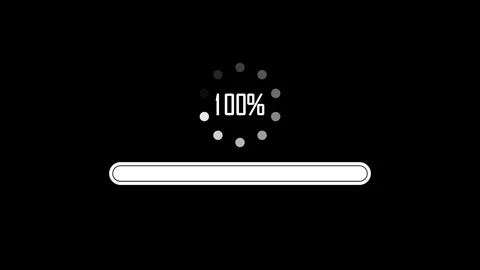 Loading Bar Animation On Black Background 動画素材 307495231