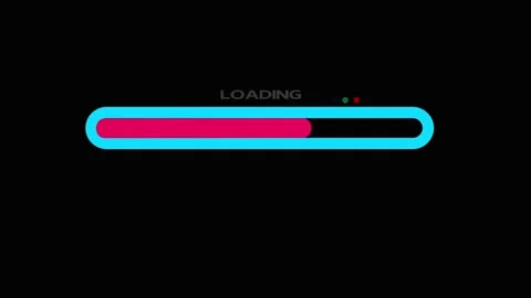 Loading bar animation on black background Stockbeeldmateriaal 330758654