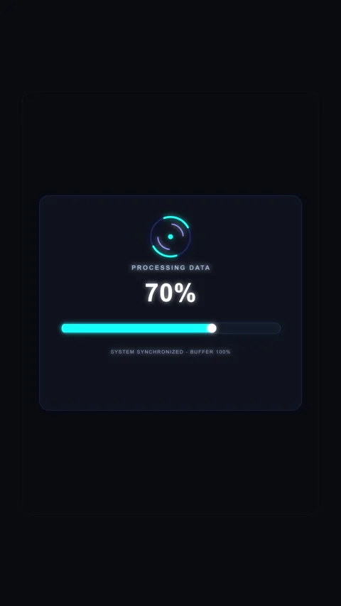 Loading bar animation on black background. loading icon, 0 to 100 loading Видео 345628723