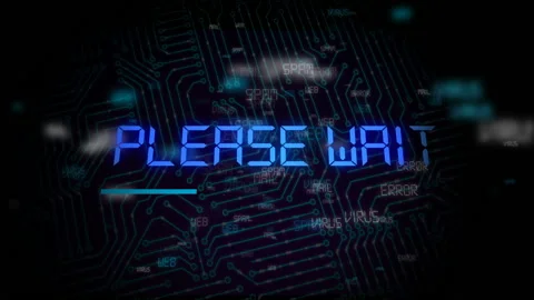 Loading bar animation on black screen Stock Footage 95359567