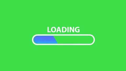 Loading bar animation with blue gradient progress on green screen background Stock Footage 329964548
