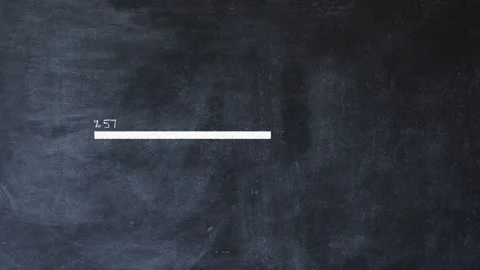 Loading bar animation with chalkboard. Stock Footage 292103804