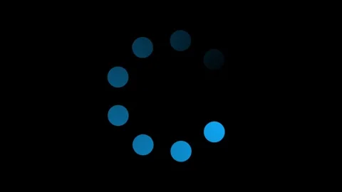Loading bar animation with circles isolated on black background Stock Footage 278371831