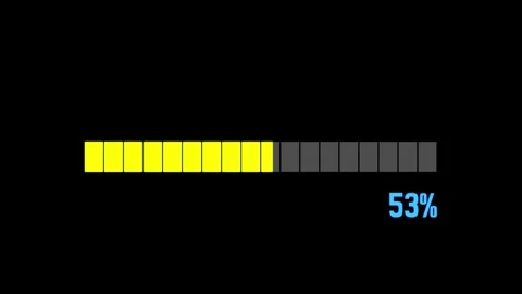 Loading Bar Animation with Copy Space on Black Background Stock Footage 313460102