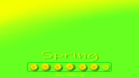 Loading bar animation created from moving dandelions. Stock Footage 194165622