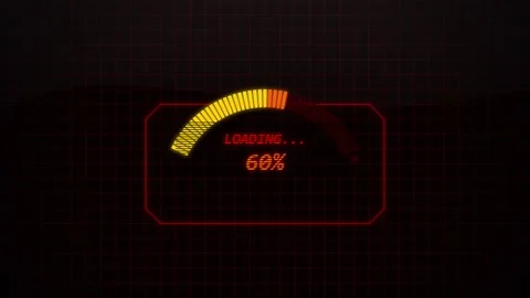 Loading Bar Animation Displaying Percentage Progress on a Retro 8 Bit Style.. Video stock 346872630