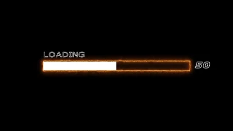 Loading bar animation with fiery glow effect Stock Footage 328386508