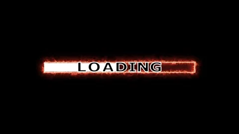 Loading bar animation with fire effect Stock Footage 328386596