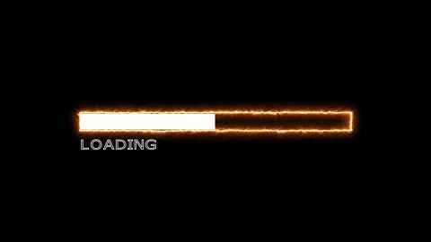 Loading bar animation with fire effect 스톡 동영상 328386715