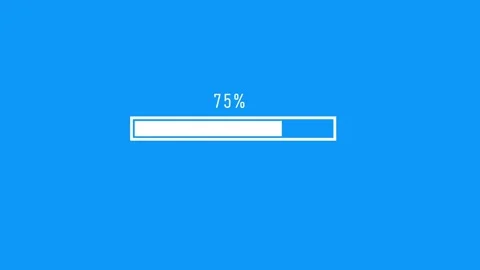 Loading bar animation, Futuristic progress bar Stock Footage 288918662