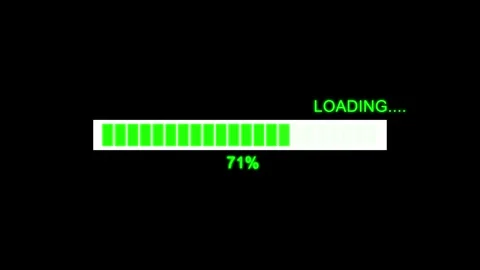 Loading bar animation with green progress indicator. Loading bar fifty four.. Stock Footage 337022506