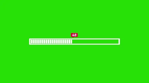 Loading bar animation with green screen Stock Footage 293297303