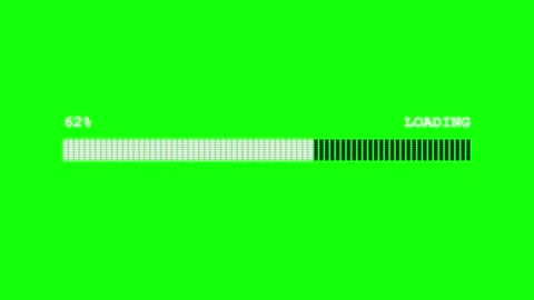 Loading Bar Animation on Green Screen Background Progressing from 10 to 100 Per 動画素材 347263378
