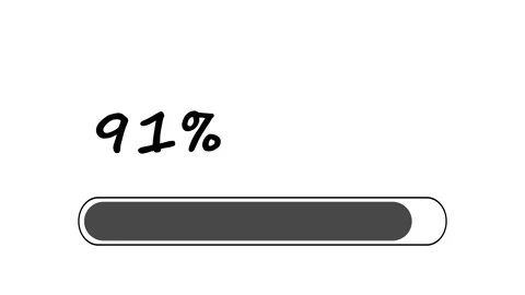 Loading bar animation hand writing loading font Stock Footage 306878273