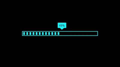 Loading  bar animation with indicator shape, load 0 to 100% light color animatio Stock Footage 298973287