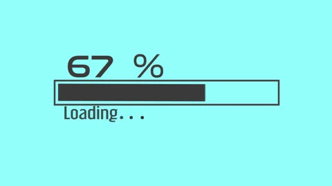Loading bar animation, loading buffer progress bar, and percentage loading .. Stock Footage 296623766