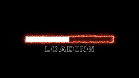 Loading bar animation with neon glow fx Stock Footage 328386600