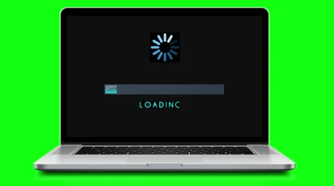 Loading Bar Animation Notebook Computer Stock Footage 56078634