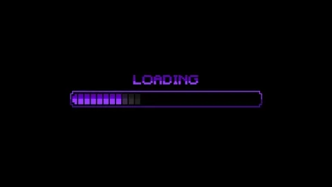 Loading bar animation with processing percentage 0-100, alpha channel Stock Footage 297078745