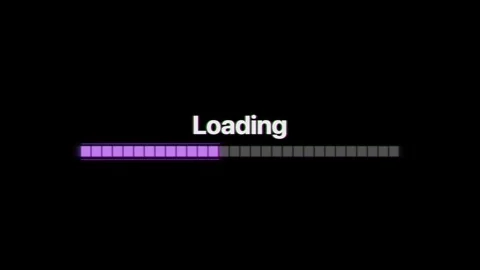 Loading bar animation with processing percentage 0-100, alpha channel Stock Footage 297078770