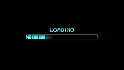 Loading bar animation with processing percentage 0-100, alpha channel Stock Footage 297352297