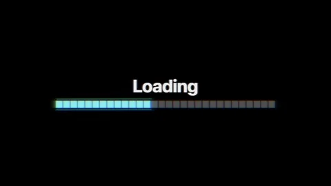 Loading bar animation with processing percentage 0-100, alpha channel Stock Footage 297352327